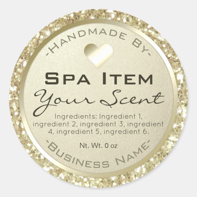 Sticker Rond Parties scintillant En Argent Et Spa De Bain À Hui (Devant)