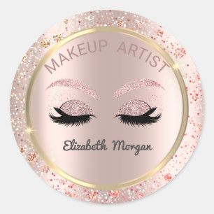 Sticker Rond Parties scintillant Faux Lashes, Confetti, Maquill