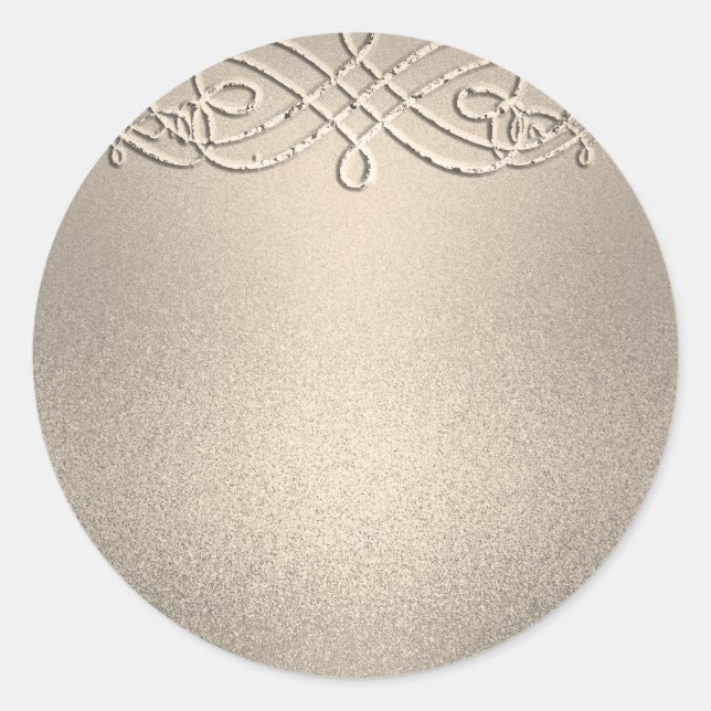 Sticker Rond Parties scintillant Gold Shimmer Look Arrière - pl (Devant)