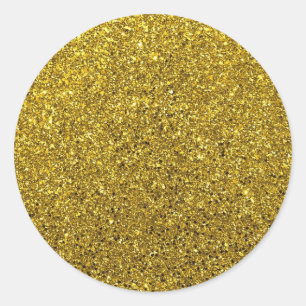 Sticker Rond Parties scintillant Gold Sparkle