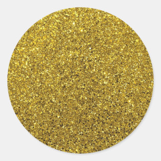 Sticker Rond Parties scintillant Gold Sparkle