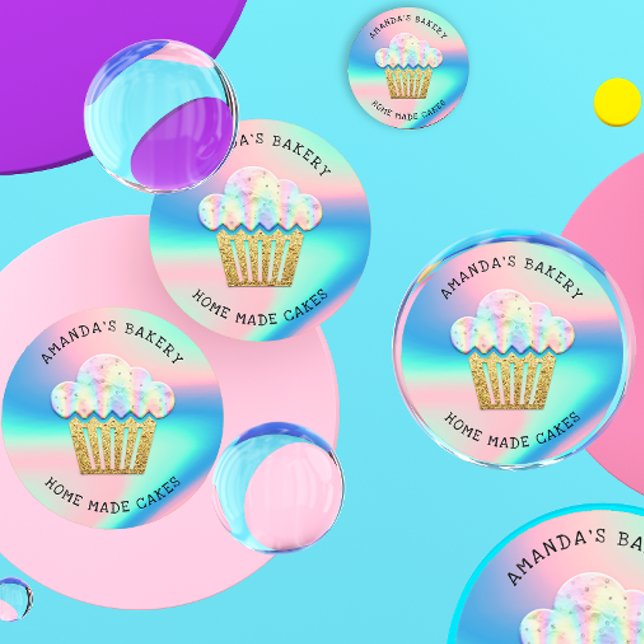 Sticker Rond Parties scintillant Merci Logo Holographe Metal Pi (Glitter Thank Logo Holograph Metal Pink Pastel Classic Round Sticker)