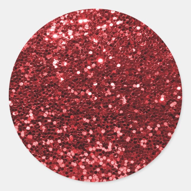 Sticker Rond Parties scintillant Red Faux (Devant)