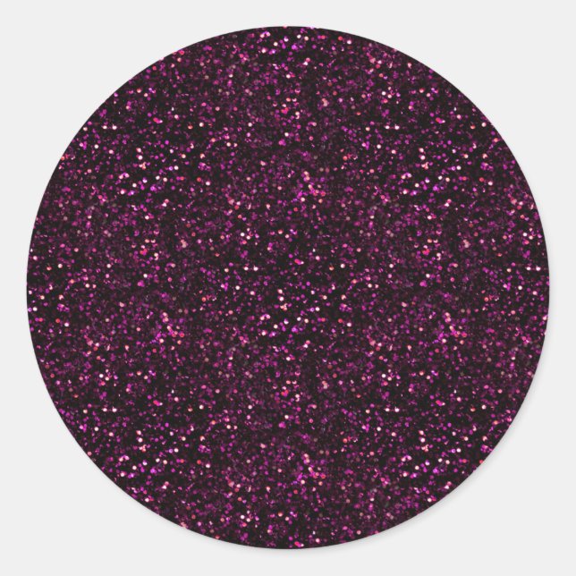 Sticker Rond Parties scintillant rose foncé (Devant)