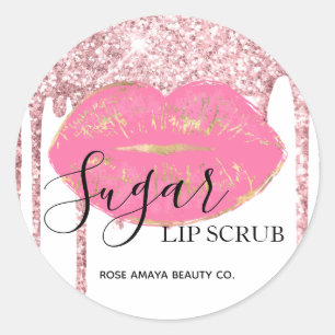 Sticker Rond Parties scintillant roses Lèvres Sugar Lip Scrub