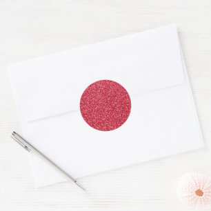 Sticker Rond Parties scintillant rouge brique