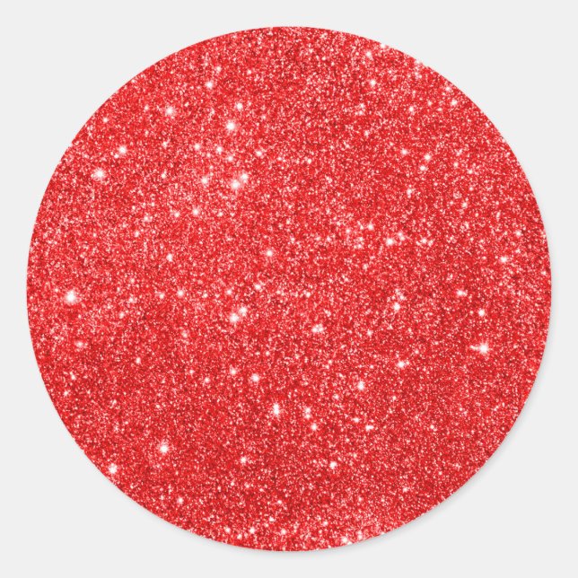 Sticker Rond Parties scintillant rouge fille (Devant)