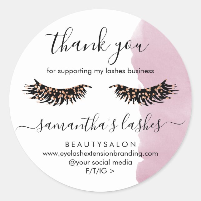 Sticker Rond Parties scintillant Touche maquillage Artiste Merc (Devant)