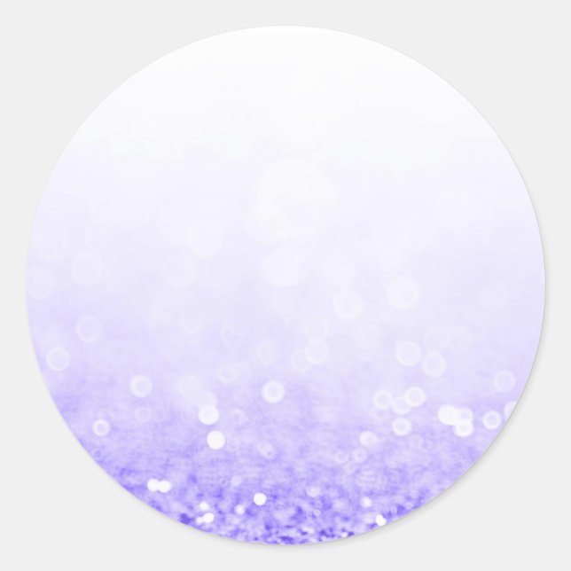 Sticker Rond Parties scintillant violet personnalisé tendance (Devant)