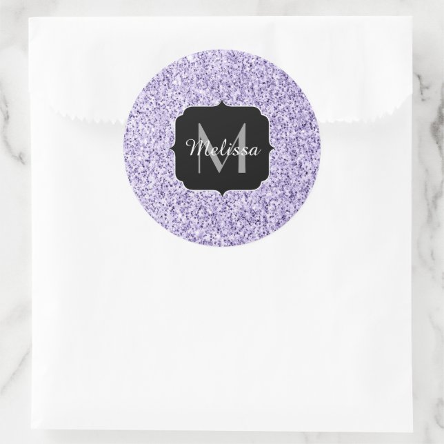 Sticker Rond Parties scintillant violet ultra violet brillant M (Sac)