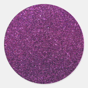 Sticker Rond Parties scintillant violette