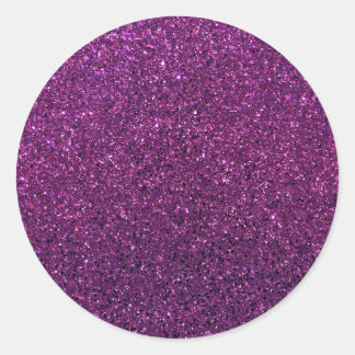 Sticker Rond Parties scintillant violette