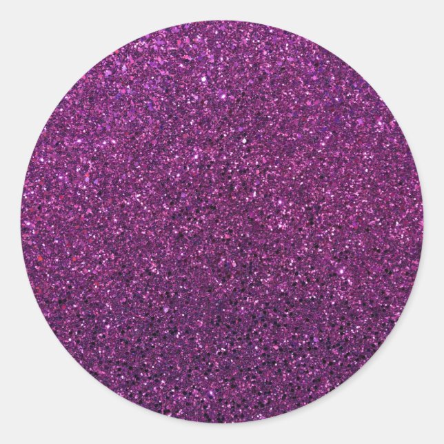Sticker Rond Parties scintillant violette (Devant)