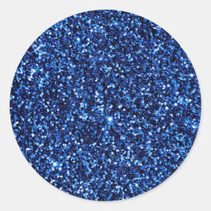 Sticker Rond Parties scintillantes bleues