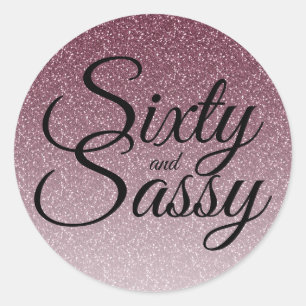 Sticker Rond Parties scintillantes pourpres Ombre 60 et