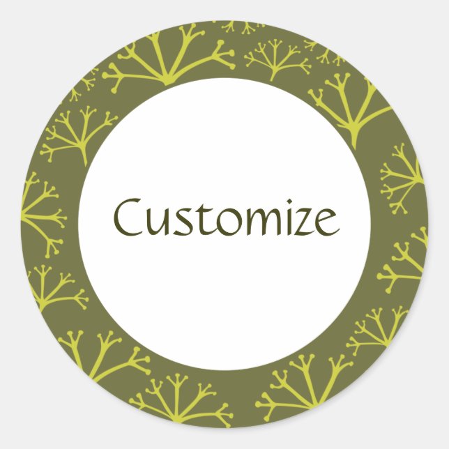 Sticker Rond Partis avec le Modèle éolien (Devant)