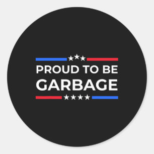 Sticker Rond Partisan de Trump poubelle