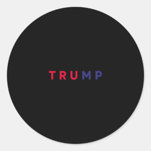 Sticker Rond Partisan de Trump Rouge Blanc Bleu USA Patriotique