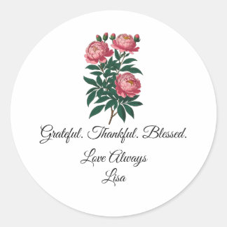 Sticker Rond Party Birthday Shower Thank You  