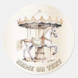 Sticker Rond Party Merry Go Round Circus Carnival Cute