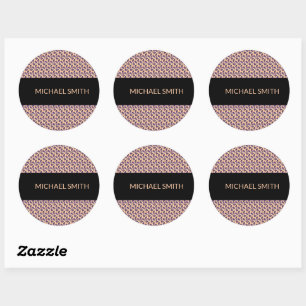Sticker Rond Paruline thermale Motif de léopard kényan mignonne
