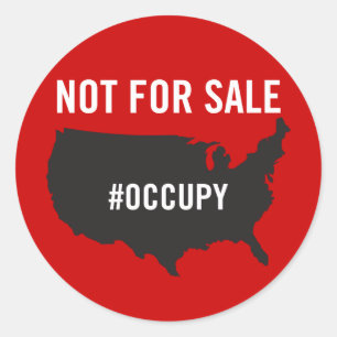 Sticker Rond Pas à vendre - Occupons Wall Street - Nous sommes