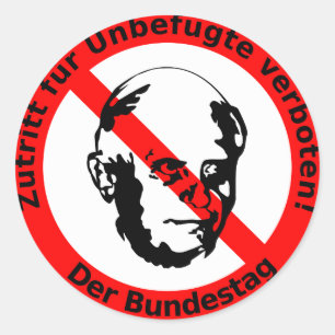 Sticker Rond Pas d'accès pour non autorisé ・ Le Bundestag
