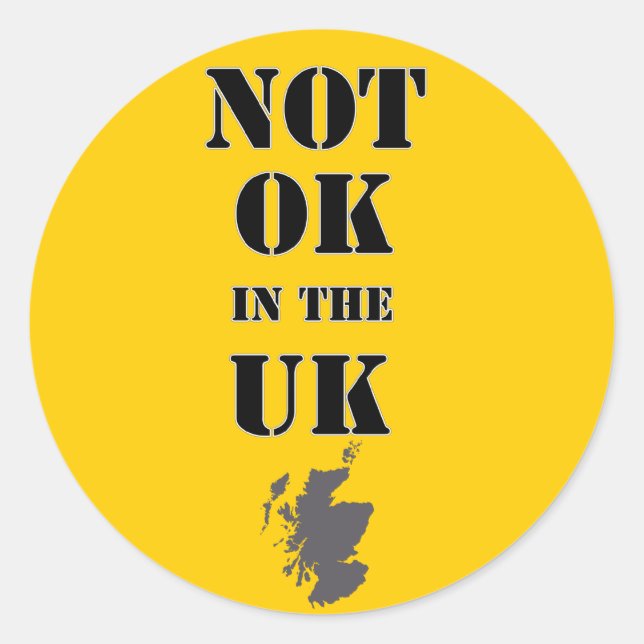 Sticker Rond Pas d'accord au Royaume-Uni Scottish Independence  (Devant)