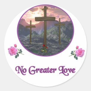 Sticker Rond Pas d'amour plus grand