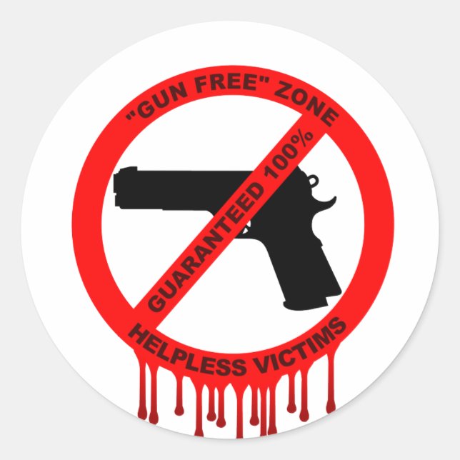 Sticker Rond Pas d'armes, juste des victimes (Devant)