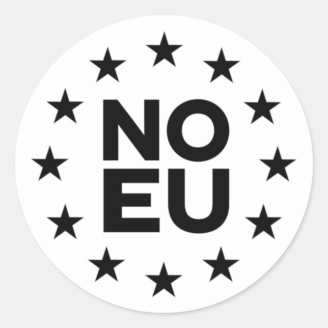 Sticker Rond Pas d'autocollant EU v2 (Devant)
