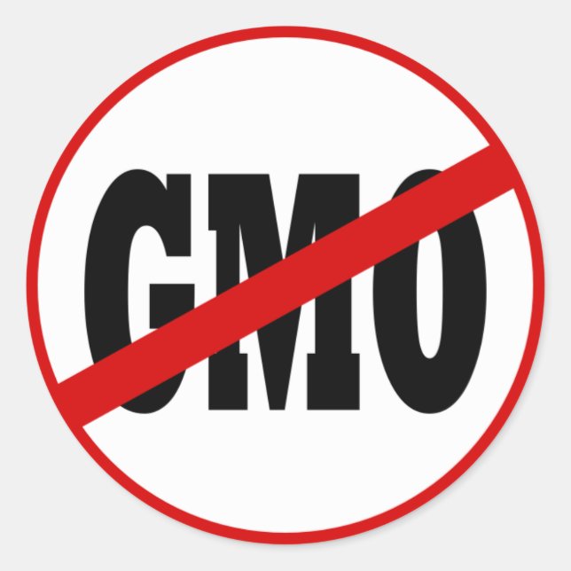 Sticker Rond Pas d'autocollant OGM (Devant)