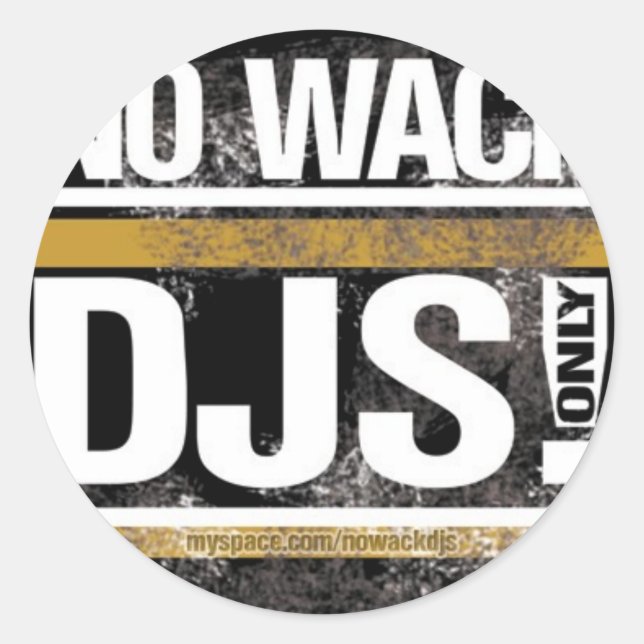 Sticker Rond Pas d'autocollant rond Wack DJs (Devant)