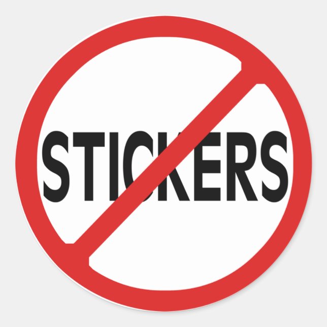Sticker Rond Pas d'autocollants (Devant)