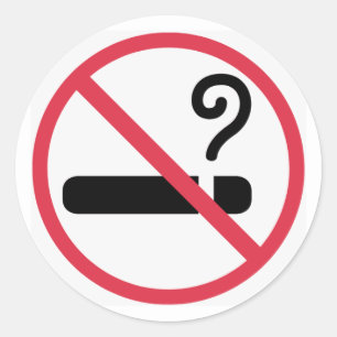 Sticker Rond Pas d'autocollants pour fumeurs