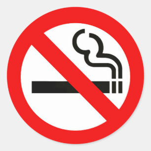 Sticker Rond Pas d'autocollants pour fumeurs