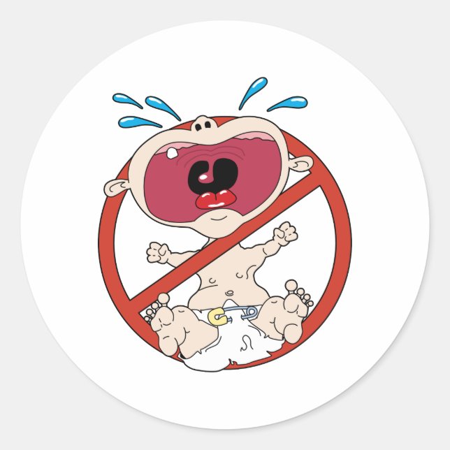 Sticker Rond Pas de bébé sec (Devant)