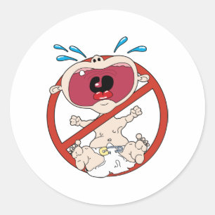 Sticker Rond Pas de bébé sec
