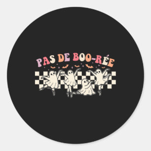 Sticker Rond Pas De Boo-rée Ghost Ballet Dancer Halloween Danci