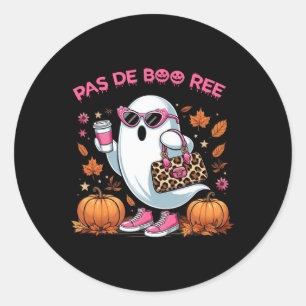 Sticker Rond Pas De Boo Ree Halloween Éffrayant