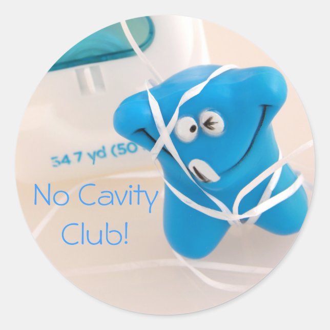 Sticker Rond Pas de Cavity Club ! (Devant)