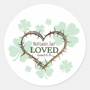 Sticker Rond PAS DE CHANCE JUSTE AIMÉ Christian St. Patrick's D
