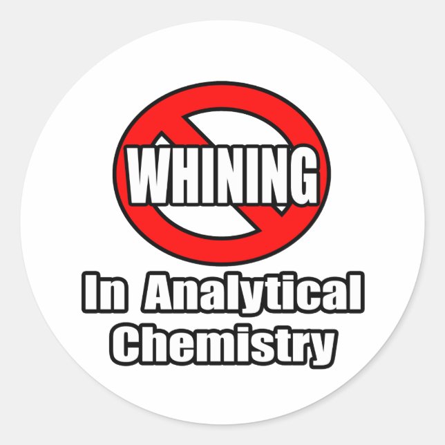 Sticker Rond Pas De Chimie Analytique (Devant)