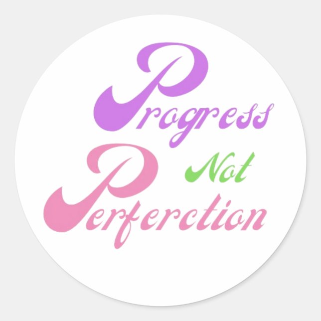 Sticker Rond pas de collant de perfection (Devant)