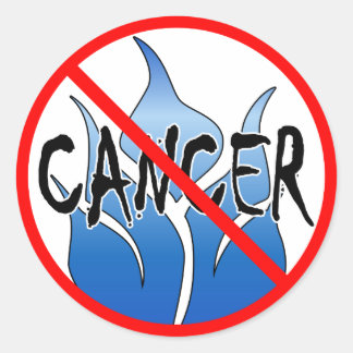 Sticker Rond Pas de conception de cancer