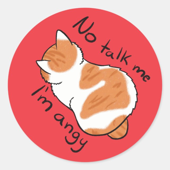 Sticker Rond Pas de discussion (Devant)