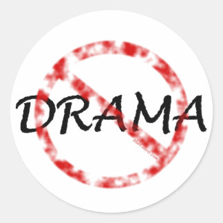 Sticker Rond Pas de drame