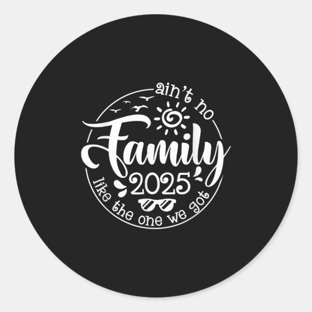 Sticker Rond Pas De Famille Comme Celle Que Nous Avons Retrouva (Devant)