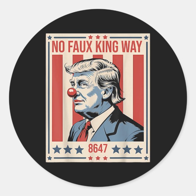 Sticker Rond Pas de faux chemin du roi 86 47  (Devant)