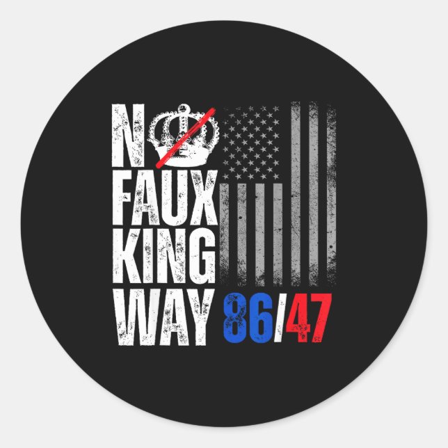 Sticker Rond Pas de faux roi voie 86 (Devant)